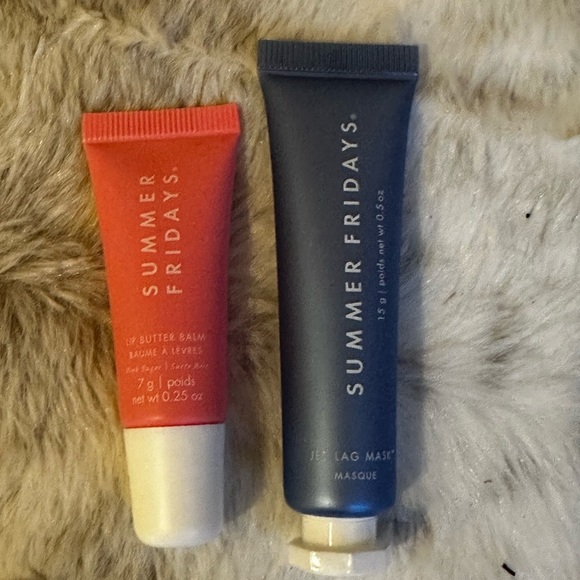 Summer Fridays Bundle: Lip Butter Balm .25oz and Jet Lag Mask .5oz Set - New - Picture 1 of 4